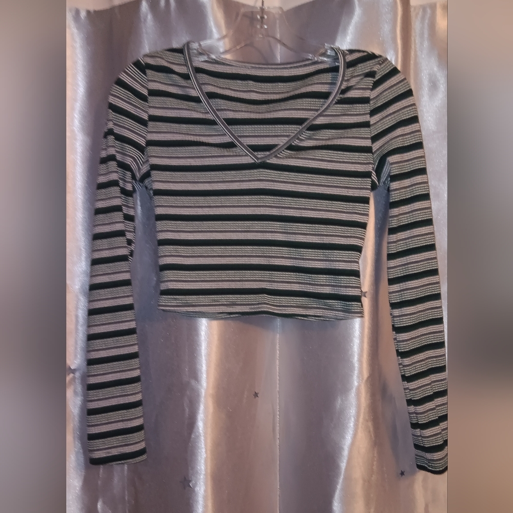 SHEIN striped crop top
